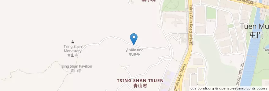 Mapa de ubicacion de 挹曉亭 en China, Hong Kong, Guangdong, Wilayah Baru, 屯門區 Tuen Mun District.