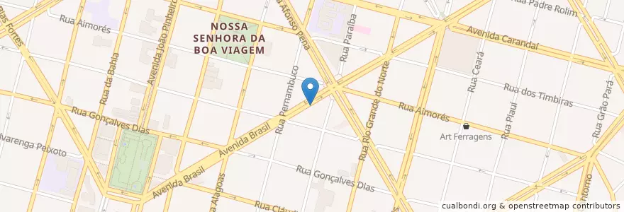 Mapa de ubicacion de Brasano Grill en ブラジル, 南東部地域, ミナス ジェライス, Região Geográfica Intermediária De Belo Horizonte, Região Metropolitana De Belo Horizonte, Microrregião Belo Horizonte, ベロオリゾンテ.