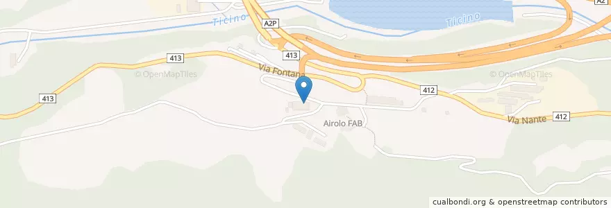 Mapa de ubicacion de Caseificio del Gottardo en Switzerland, Ticino, Distretto Di Leventina, Circolo Di Airolo, Airolo.
