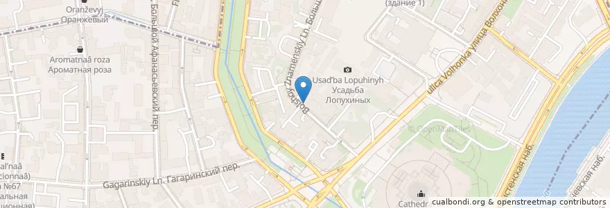Mapa de ubicacion de Pinzeria by Bontempi en Rusland, Centraal Federaal District, Moskou, Центральный Административный Округ, Район Хамовники.