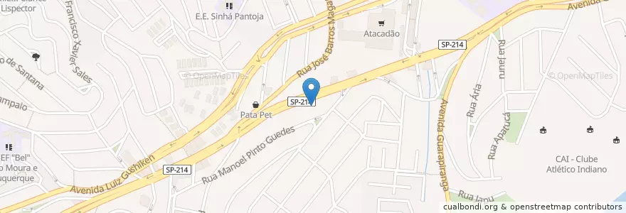 Mapa de ubicacion de Banco Bradesco en ブラジル, 南東部地域, サンパウロ, Região Geográfica Intermediária De São Paulo, Região Metropolitana De São Paulo, Região Imediata De São Paulo, サンパウロ.