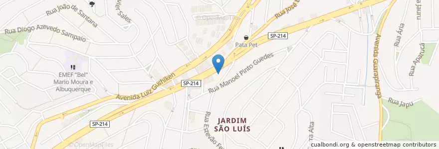 Mapa de ubicacion de Caixa Econômica Federal en ブラジル, 南東部地域, サンパウロ, Região Geográfica Intermediária De São Paulo, Região Metropolitana De São Paulo, Região Imediata De São Paulo, サンパウロ.