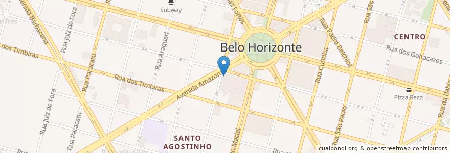 Mapa de ubicacion de Área Integrada de Segurança Pública en Brasilien, Südosten, Minas Gerais, Região Geográfica Intermediária De Belo Horizonte, Região Metropolitana De Belo Horizonte, Microrregião Belo Horizonte, Belo Horizonte.
