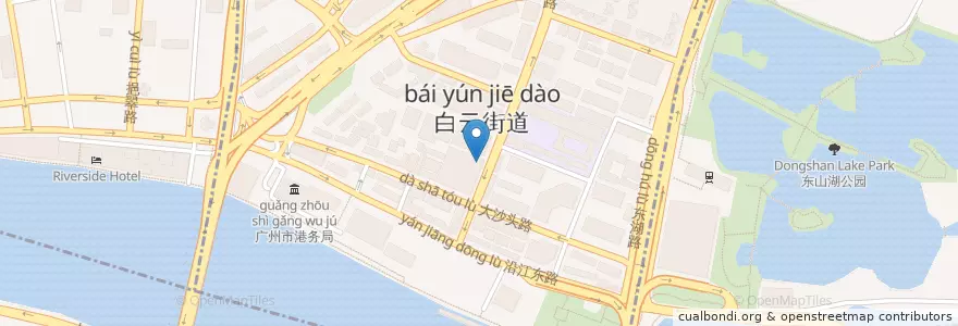 Mapa de ubicacion de McDonald's en Китай, Гуандун, Гуанчжоу, 越秀区, 白云街道.