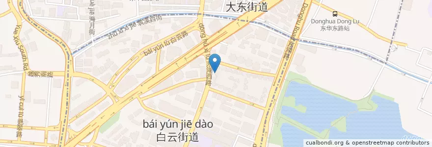 Mapa de ubicacion de 中国银行 en 中国, 広東省, 広州市, 越秀区.