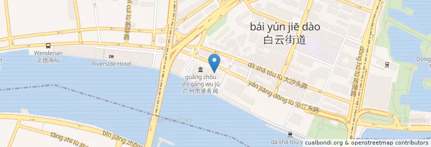 Mapa de ubicacion de 长沙银行 en 中国, 広東省, 広州市, 越秀区, 白云街道.