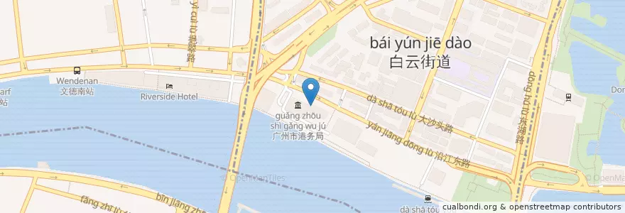 Mapa de ubicacion de 中信银行 en China, Provincia De Cantón, Cantón, 越秀区.