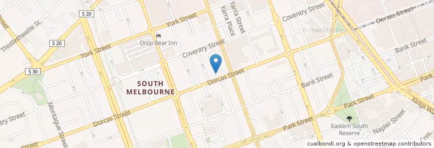 Mapa de ubicacion de Garamerica en Australien, Victoria, City Of Port Phillip.