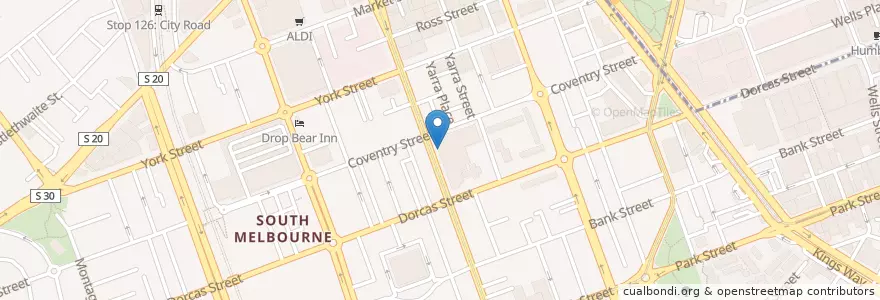 Mapa de ubicacion de Mad Mex en Australië, Victoria, City Of Port Phillip.