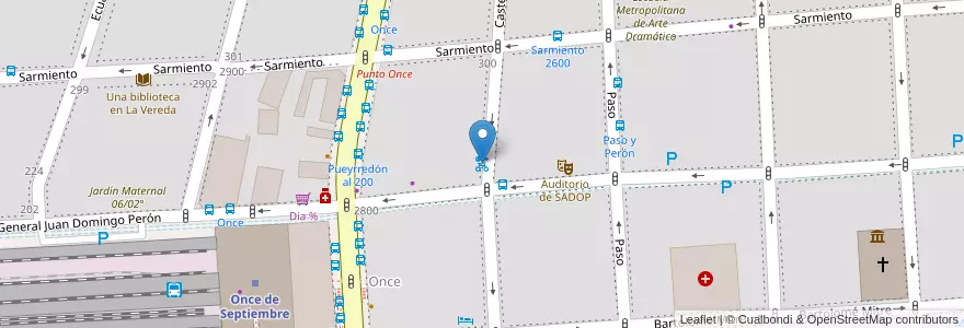 Mapa de ubicacion de 325 - Castelli Y Peron en Argentina, Ciudad Autónoma De Buenos Aires, Comuna 3, Buenos Aires.