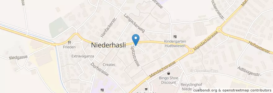 Mapa de ubicacion de Kindergarten Spitz en Switzerland, Zurich, Bezirk Dielsdorf, Niederhasli.