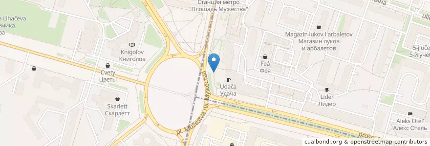 Mapa de ubicacion de Тили-Тесто en Rusia, Северо-Западный Федеральный Округ, Óblast De Leningrado, San Petersburgo, Калининский Район, Округ Академическое.