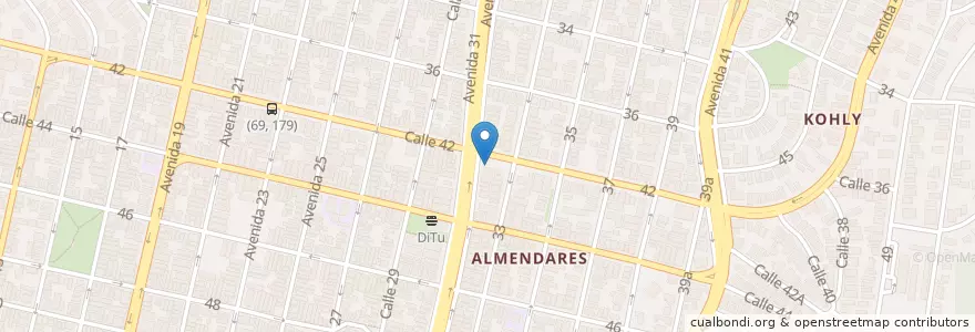Mapa de ubicacion de Cafeteria El Alamo en کوبا, La Habana, Playa.
