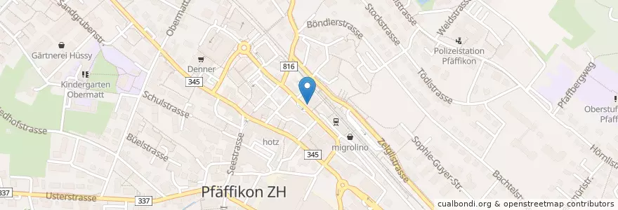 Mapa de ubicacion de Hotz en Швейцария, Цюрих, Bezirk Pfäffikon, Pfäffikon.