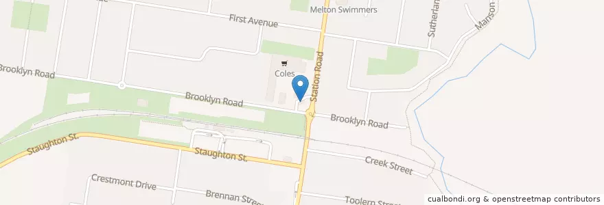 Mapa de ubicacion de Coles Express en 오스트레일리아, Victoria, City Of Melton.