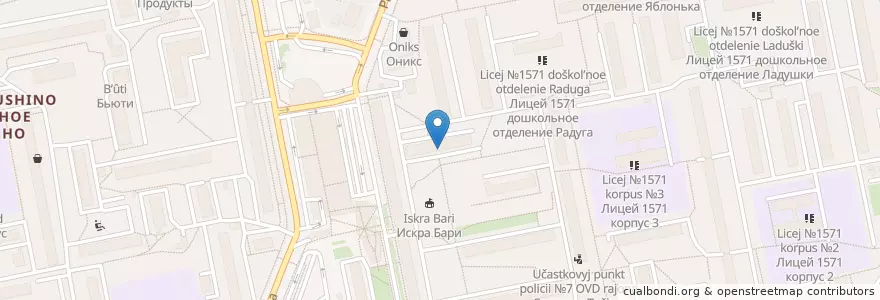 Mapa de ubicacion de Димфарм en Russie, District Fédéral Central, Moscou, Северо-Западный Административный Округ, Район Северное Тушино.