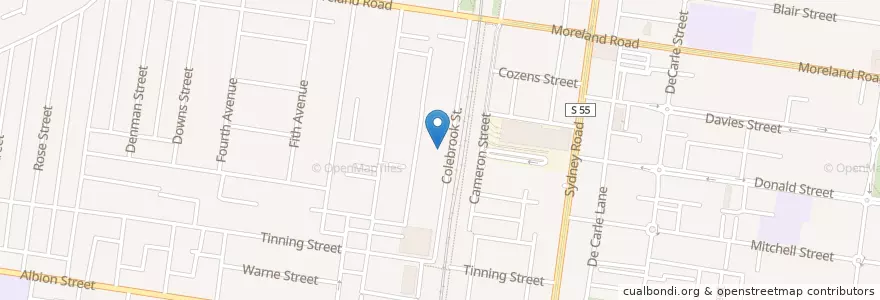 Mapa de ubicacion de Brunswick Tool Library en Australia, Victoria, City Of Moreland.