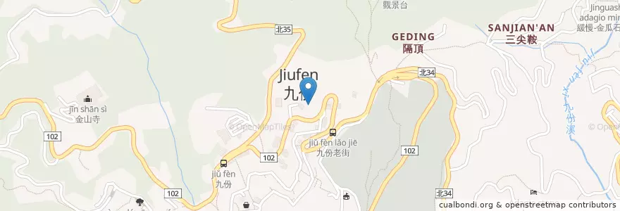 Mapa de ubicacion de parking lot en Taiwán, Nuevo Taipéi, 瑞芳區.