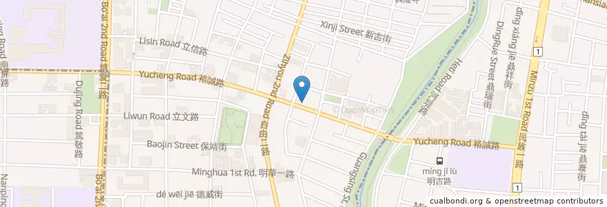 Mapa de ubicacion de 咖啡明堂 en 타이완, 가오슝시, 싼민구, 쭤잉구.