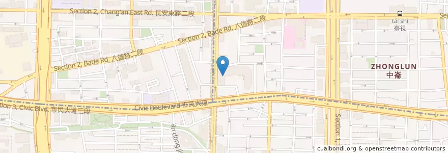 Mapa de ubicacion de 國賓影城@微風廣場 en 타이완, 신베이 시, 타이베이시, 쑹산 구.