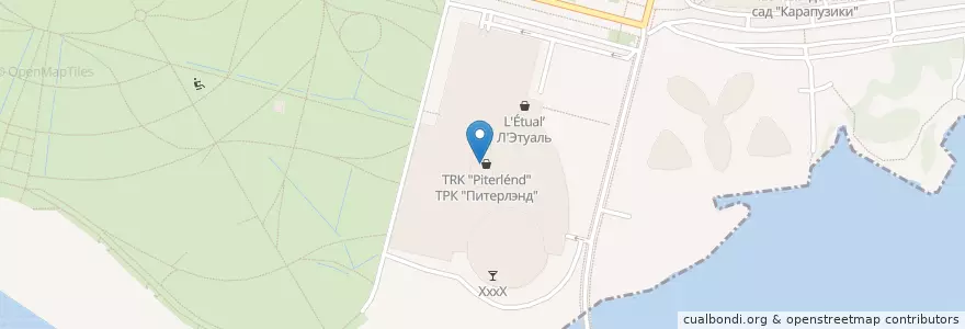 Mapa de ubicacion de Старбакс en ロシア, 北西連邦管区, レニングラード州, サンクト ペテルブルク, Округ № 65.