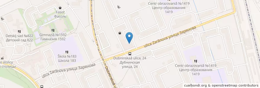 Mapa de ubicacion de ФармУникум en Rusland, Centraal Federaal District, Moskou, Северный Административный Округ, Район Восточное Дегунино.