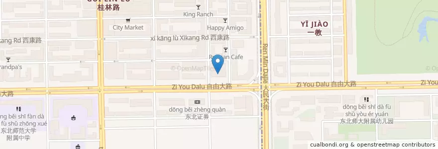 Mapa de ubicacion de 招商银行 en Çin, Jilin, 长春市, 朝阳区, 桂林街道.