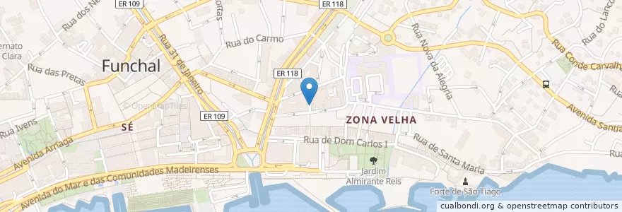 Mapa de ubicacion de Santa Maria en Portogallo, Funchal (Santa Maria Maior).