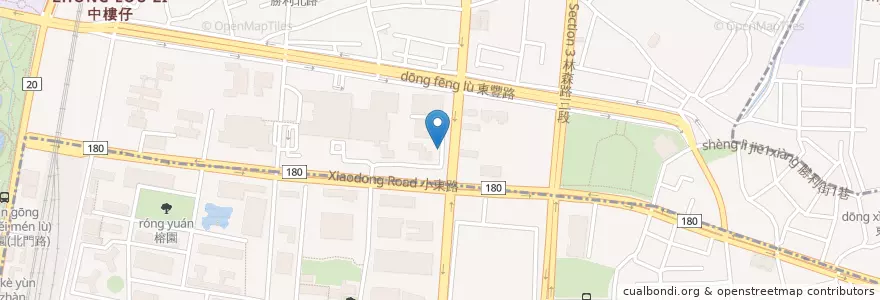 Mapa de ubicacion de 汽車停車格 en 타이완, 타이난 시, 베이구.