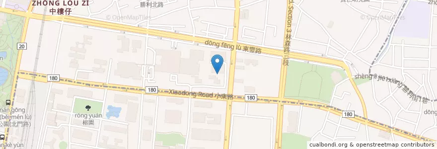 Mapa de ubicacion de 汽車停車格 en Taïwan, Tainan, District Nord.