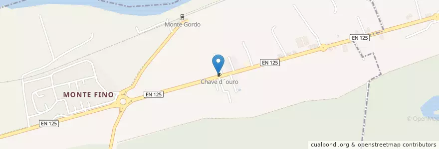 Mapa de ubicacion de Chave d´ouro en ポルトガル, Algarve, Algarve, Faro, Vila Real De Santo António, Monte Gordo.