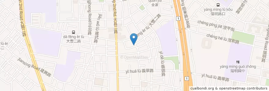 Mapa de ubicacion de 忠孝醫事檢驗所 en Taïwan, Kaohsiung, 三民區.