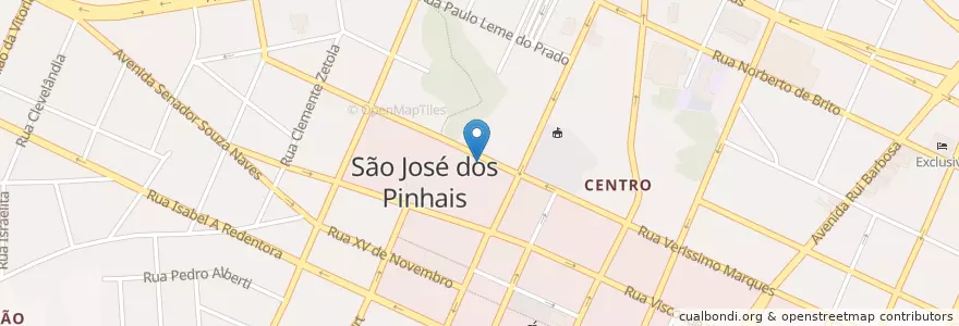 Mapa de ubicacion de Farmácia Municipal en Brasilien, Süden, Paraná, Região Geográfica Intermediária De Curitiba, Região Metropolitana De Curitiba, Microrregião De Curitiba, São José Dos Pinhais.