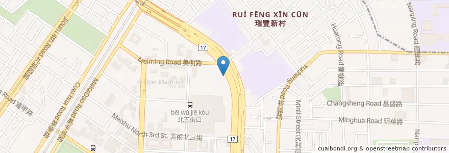 Mapa de ubicacion de 高雄瑞豐郵局(高雄68支) en Taïwan, Kaohsiung, 鼓山區.