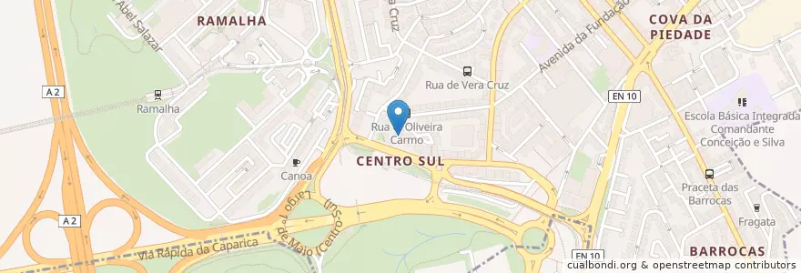 Mapa de ubicacion de Tasca do Grande en Portekiz, Área Metropolitana De Lisboa, Setúbal, Península De Setúbal, Almada.