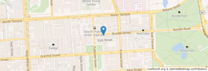 Mapa de ubicacion de UPark on Rundle Street en オーストラリア, 南オーストラリア, Adelaide, Adelaide City Council.