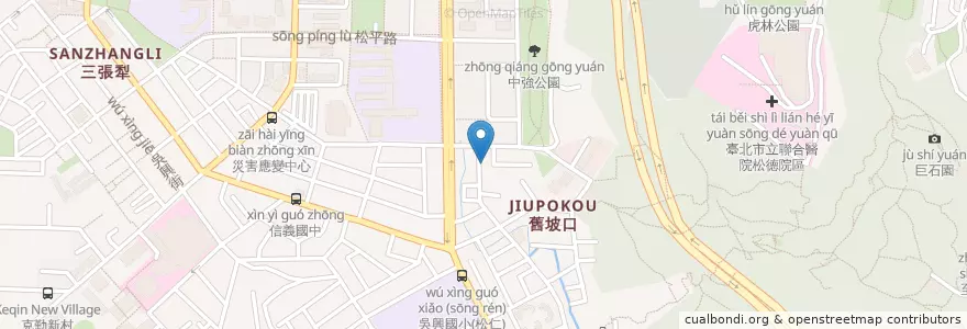 Mapa de ubicacion de 福佑宮 en Taiwan, New Taipei, Taipei, Xinyi District.