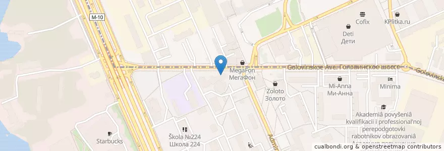 Mapa de ubicacion de МедиАрт Клиник en Rusia, Центральный Федеральный Округ, Москва, Северный Административный Округ.