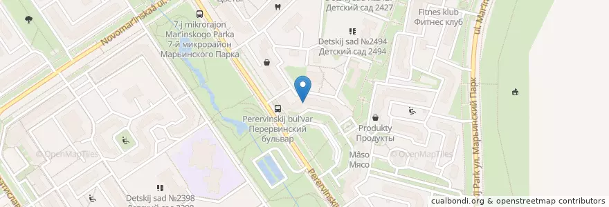 Mapa de ubicacion de Участковый en Rusland, Centraal Federaal District, Moskou, Юго-Восточный Административный Округ, Район Марьино.