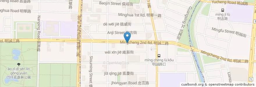 Mapa de ubicacion de 中山眼科達特楊眼科聯盟 en Tayvan, Kaohsiung, 三民區, 左營區.
