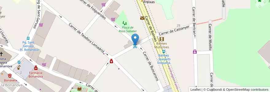 Mapa de ubicacion de 326 - Castanyer 16 en スペイン, カタルーニャ州, Barcelona, バルサルネス, Barcelona.