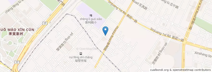 Mapa de ubicacion de 台灣披薩麵食館 en Taïwan, Kaohsiung, 左營區.
