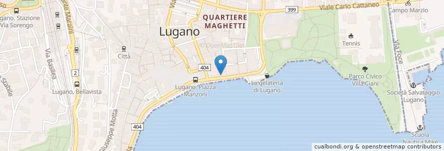 Mapa de ubicacion de McDonald's en Suiza, Tesino, Distretto Di Lugano, Lugano, Circolo Di Lugano Ovest.