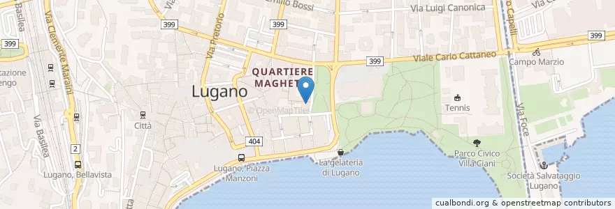 Mapa de ubicacion de BSI en Швейцария, Тичино, Лугано, Lugano, Circolo Di Lugano Ovest.