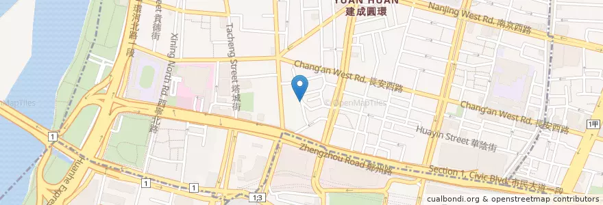 Mapa de ubicacion de 北門口保正殿 en 타이완, 신베이 시, 타이베이시.