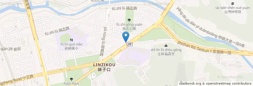 Mapa de ubicacion de 于彭（巫坤任）藝術紀念館 en 臺灣, 新北市, 臺北市, 士林區.