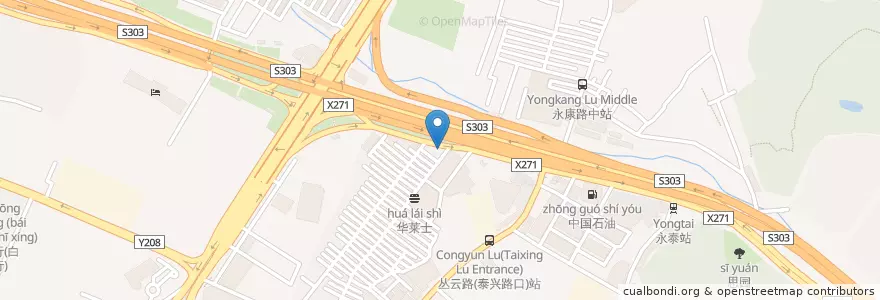 Mapa de ubicacion de 政通医药 en 中国, 広東省, 広州市, 白云区.