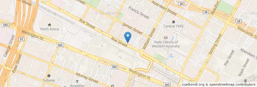 Mapa de ubicacion de The Standard en استرالیا, Western Australia, City Of Perth.