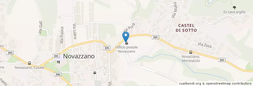 Mapa de ubicacion de Ufficio postale Novazzano en İsviçre, Novazzano, Ticino, Circolo Di Stabio, Distretto Di Mendrisio, Circolo Di Stabio, Novazzano.