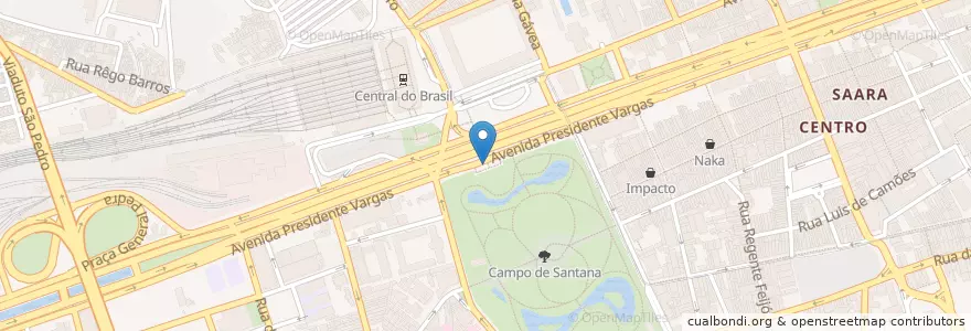 Mapa de ubicacion de Campo de Santana en Brazilië, Regio Zuidoost, Rio De Janeiro, Região Geográfica Imediata Do Rio De Janeiro, Região Metropolitana Do Rio De Janeiro, Região Geográfica Intermediária Do Rio De Janeiro, Rio De Janeiro.